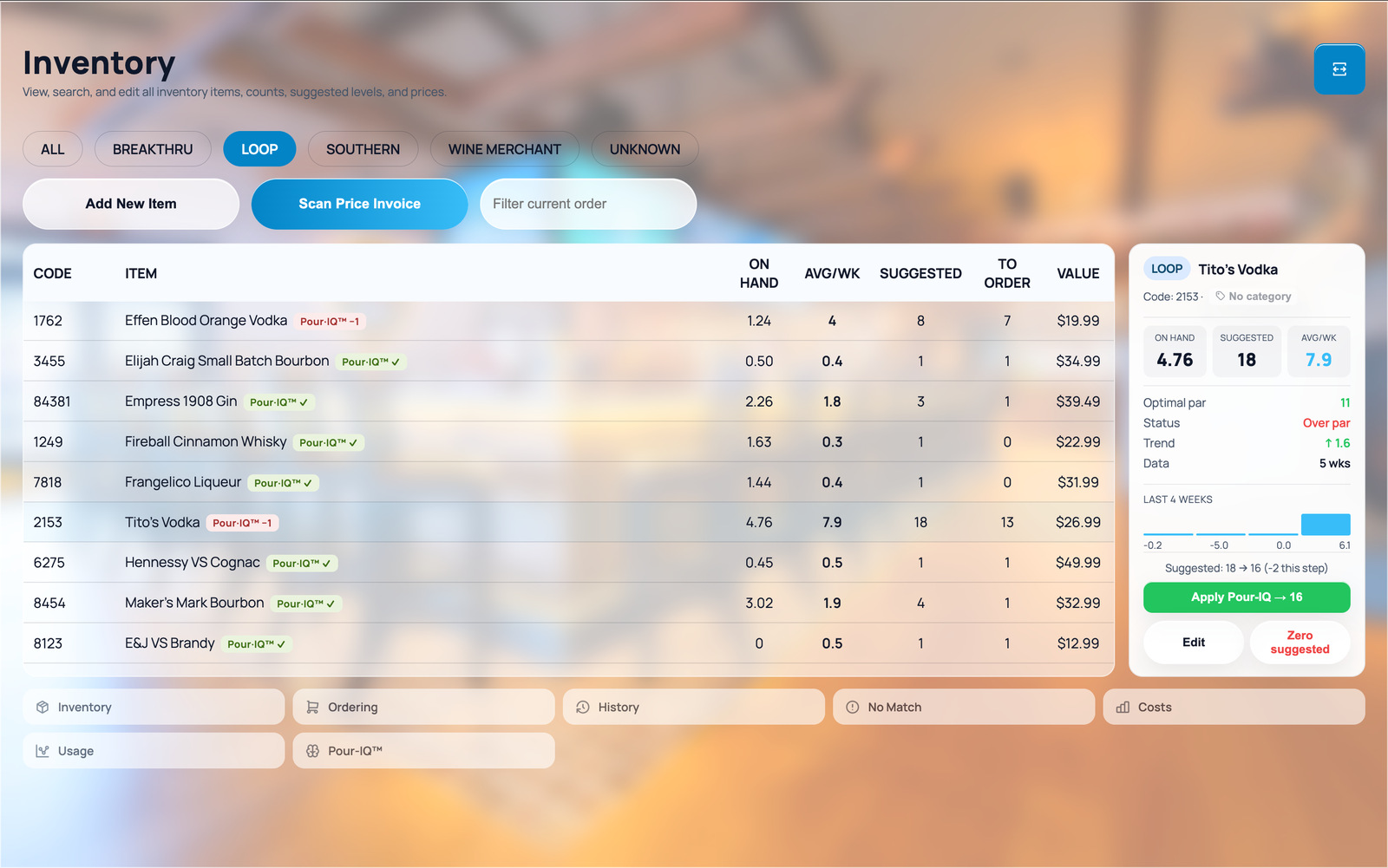 BarStock Pro — inventory